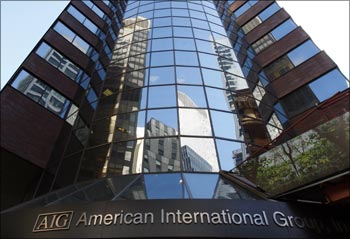 American International Group Inc corporate headquarters in New York.