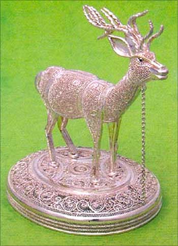 Silver filigree, a speciality of Andhra Pradesh.