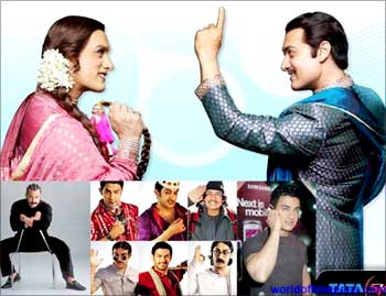 Actor Aamir Khan in the Tata Sky ad.
