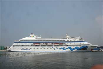 Luxury cruise vessel M V AIDA CARA.