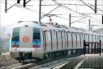 Delhi Metro rail.