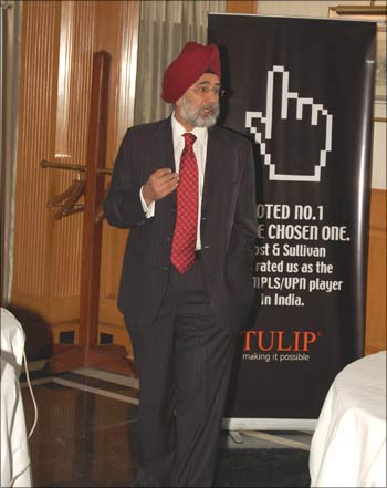 A Tulip Telecom official at a seminar.