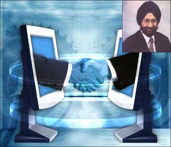 R Systems. (Inset) Satinder Singh Reshi, founder, R Systems