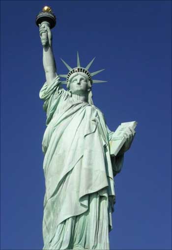 The Statue of Liberty.
