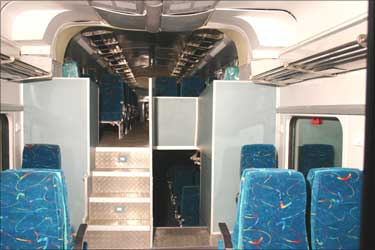 Interior view of the coach.