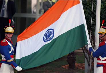 The Indian Tricolour.
