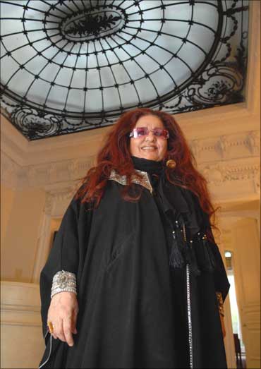 Shahnaz Husain, India's queen of herbal beauty products, at Ronald Reagan Building in Washington.