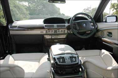 Interior of a BMW.