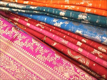 Silk sarees from Benares.