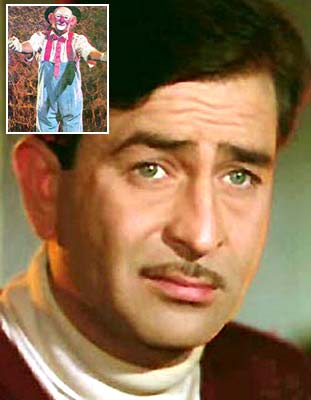 Raj Kapoor. (Inset) A still from Mera Naam Joker.
