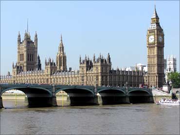 The British Parliament and Big Ben in London.