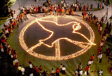 Earthen lamps light up Diwali in Chandigarh.