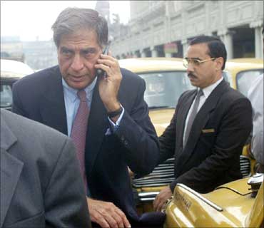 Ratan Tata caught in a traffic jam in Kolkata.