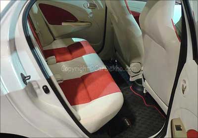 Toyota Etios rear seats.
