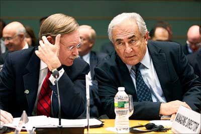 Robert Zoellick and Dominique Strauss-Kahn.