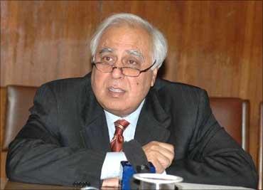 Telecom Minister Kapil Sibal.