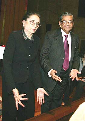 Padma Desai with her husband, economist Jagdish Bhagwati.