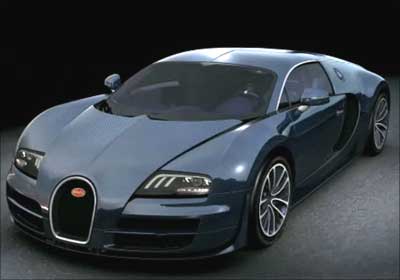 Side view of Bugatti Veyron.