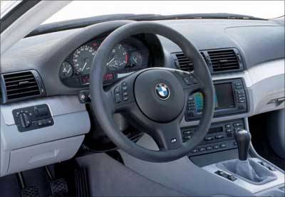 Interior view of BMW 3-series coupe.