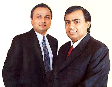 Anil and Mukesh Ambani.