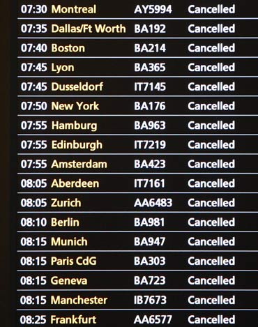 Thousands stranded, but flights to Heathrow resume