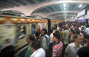 The Metro Rail of Kolkata.