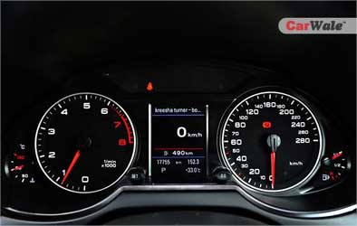 The instrument cluster.