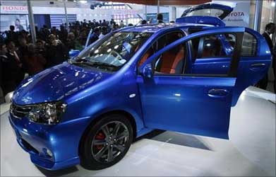 Side view of Toyota Etios.