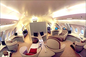 Interiors of A380.