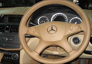 Mercedes-Benz new C-Class steering wheel.