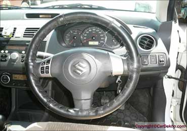 The steering wheel of DeZire.