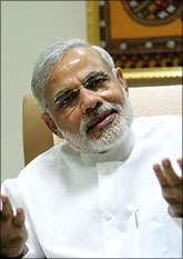 Image: Gujarat Chief Minister Narendra Modi. Photograph: Rajesh Karkera