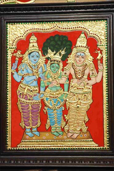 Another Thanjavur painting by Srividya.