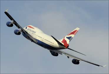 A British Airways Jumbo Jet takes off from the Heathrow Airport.