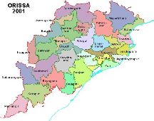 Orissa's map