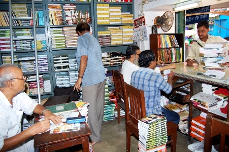 Mitra and Ghosh-owned book stall in College Street, Kolkata.
