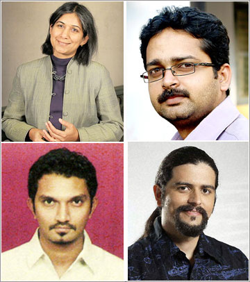Other finalists: (Clockwise) Nondita Correa-Mehrotra, Shibin KK, Shahrukh Irani, Hitesh Padmashali.