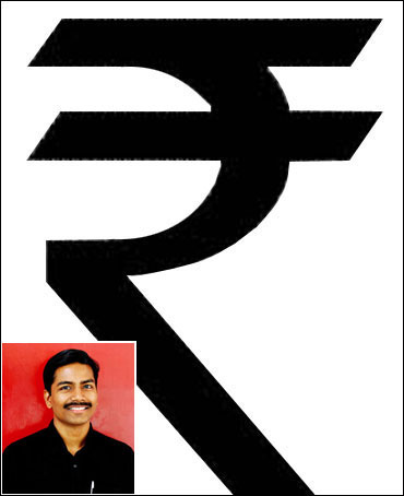 The Rupee symbol (inset) D Udaya Kumar.