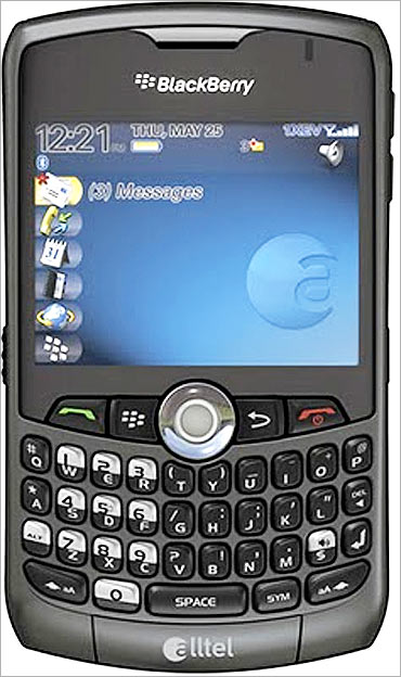BlackBerry, a popular smartphone.