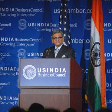 External Affairs Minister S M Krishna addresses the USIBC's 35th anniversary gala.