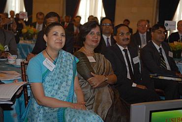 Indian Ambassador Meera Shankar and Foreign Secretary Nirupama Rao at the USIBC gala