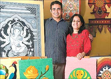 Surajit Ray 31 (L) and Kavita N. 30, Co-Partners, Rare Indian Art, New Delhi.