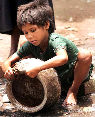 A child labourer.