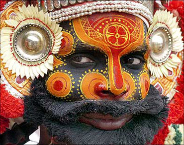 A dancer at Kerala's Onam celebrations.