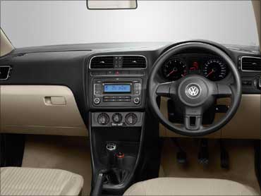 Interior of Volkswagen Polo.
