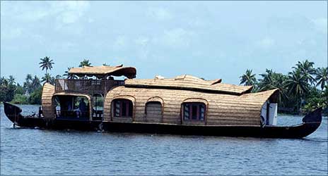 A houseboat in Kerala.