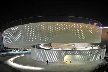 A view of the the Denmark pavilion at the Shanghai World Expo site.