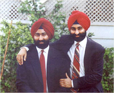 Malvinder with his brother Shivinder Singh.