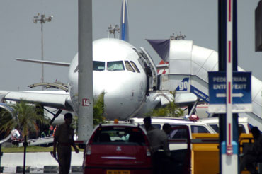 Aircraft at the Mumbai airport.