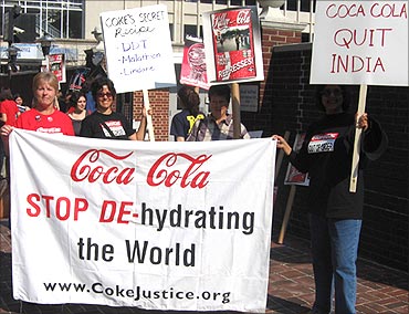 Protests against Coca-Cola.